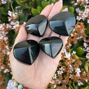 Rainbow Obsidian Heart Carving (Light Flash) Crystal Carving
